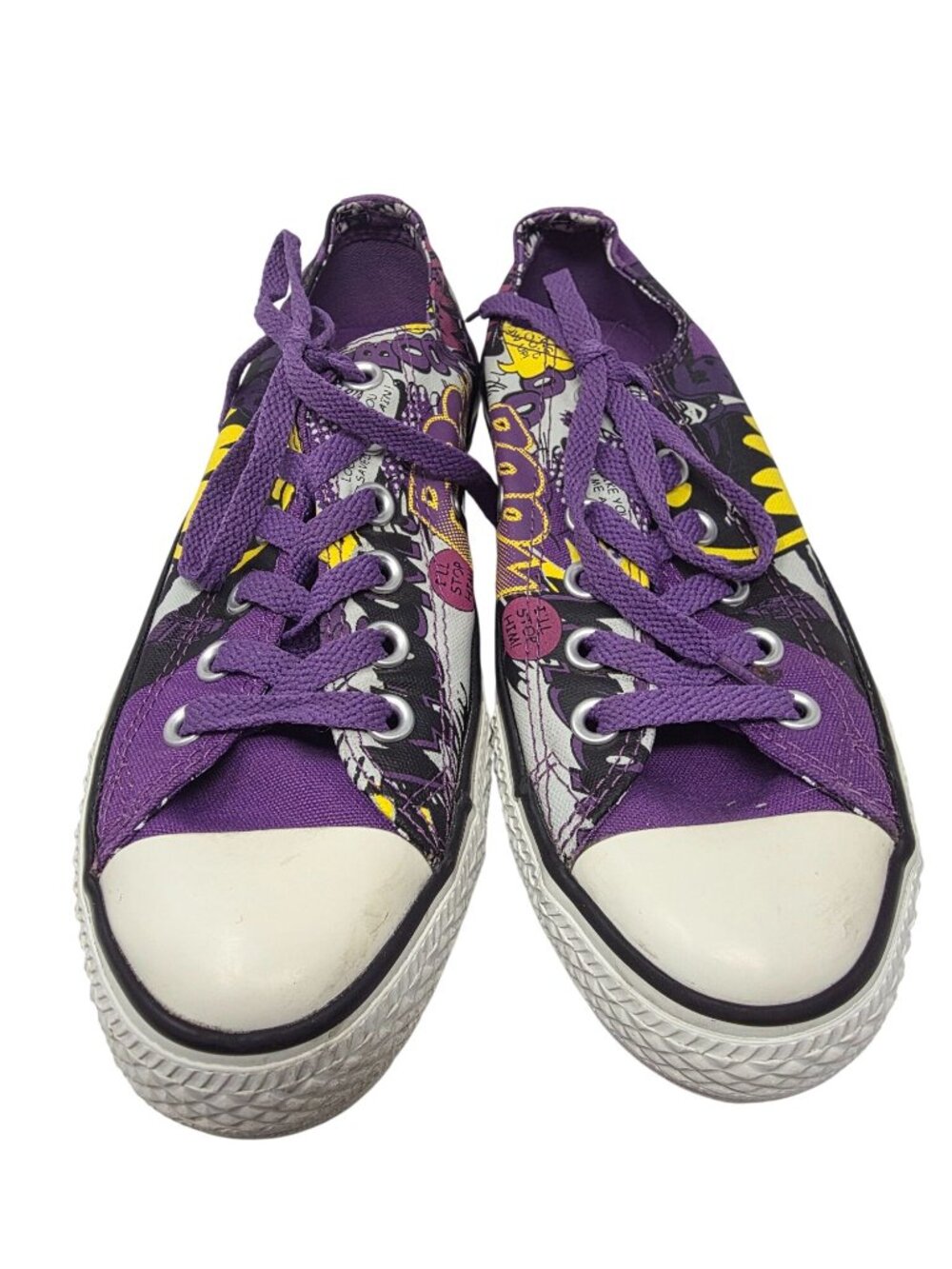 Batman Converse All Star Purple Canvas Shoes Size 7B